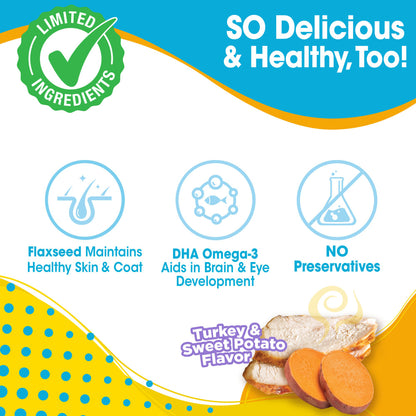 Nylabone Nubz Puppy Turkey & Sweet Potato 8-Count Small – Gentle Edible Puppy Treats UAE