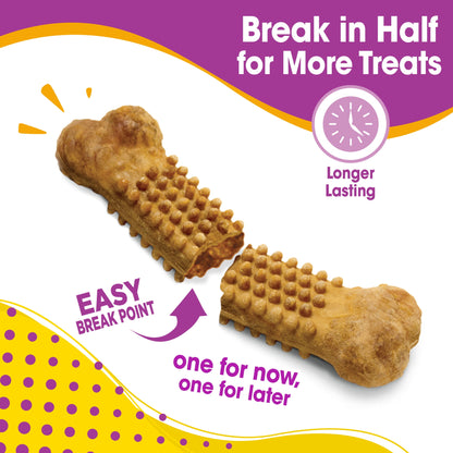 Nylabone Nubz Bacon 2-Count Jumbo – Edible Bacon Dog Treat Chews for Large Dogs UAE
