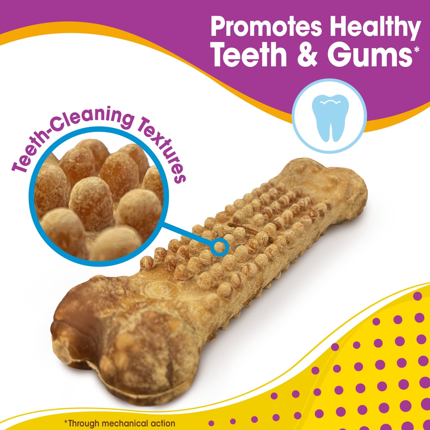Nylabone Nubz Bacon 2-Count Jumbo – Edible Bacon Dog Treat Chews for Large Dogs UAE