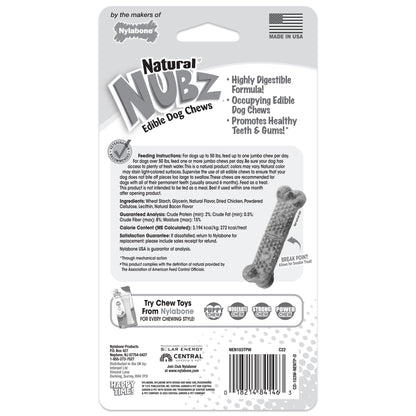 Nylabone Nubz Bacon 2-Count Jumbo – Edible Bacon Dog Treat Chews for Large Dogs UAE