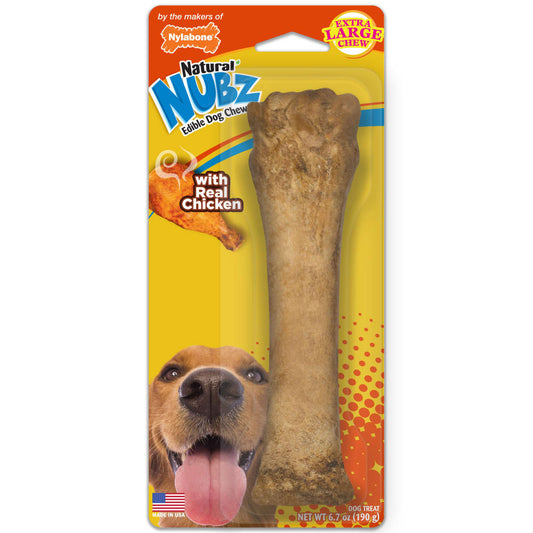 Nylabone Nubz Chicken 1-Count XL – Extra-Large Edible Chicken Dog Treat UAE