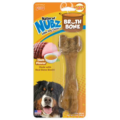 Nylabone Nubz Ham with Bone Broth 1-Count Giant – Premium Edible Ham Dog Treat UAE