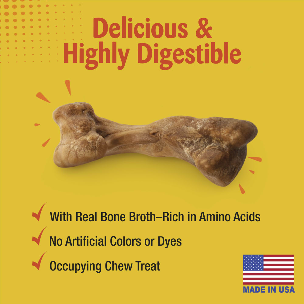Nylabone Nubz Ham with Bone Broth 1-Count Giant – Premium Edible Ham Dog Treat UAE