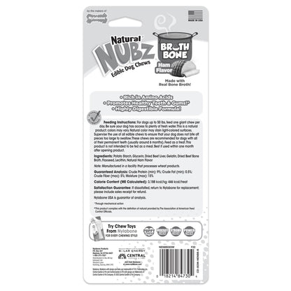 Nylabone Nubz Ham with Bone Broth 1-Count Giant – Premium Edible Ham Dog Treat UAE