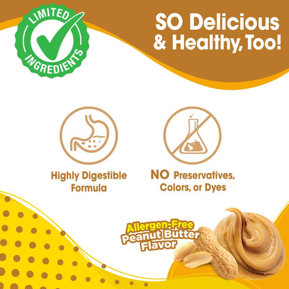 Nylabone Nubz Peanut Butter 2-Count Grande – Edible Peanut Butter Dog Treat Chews UAE