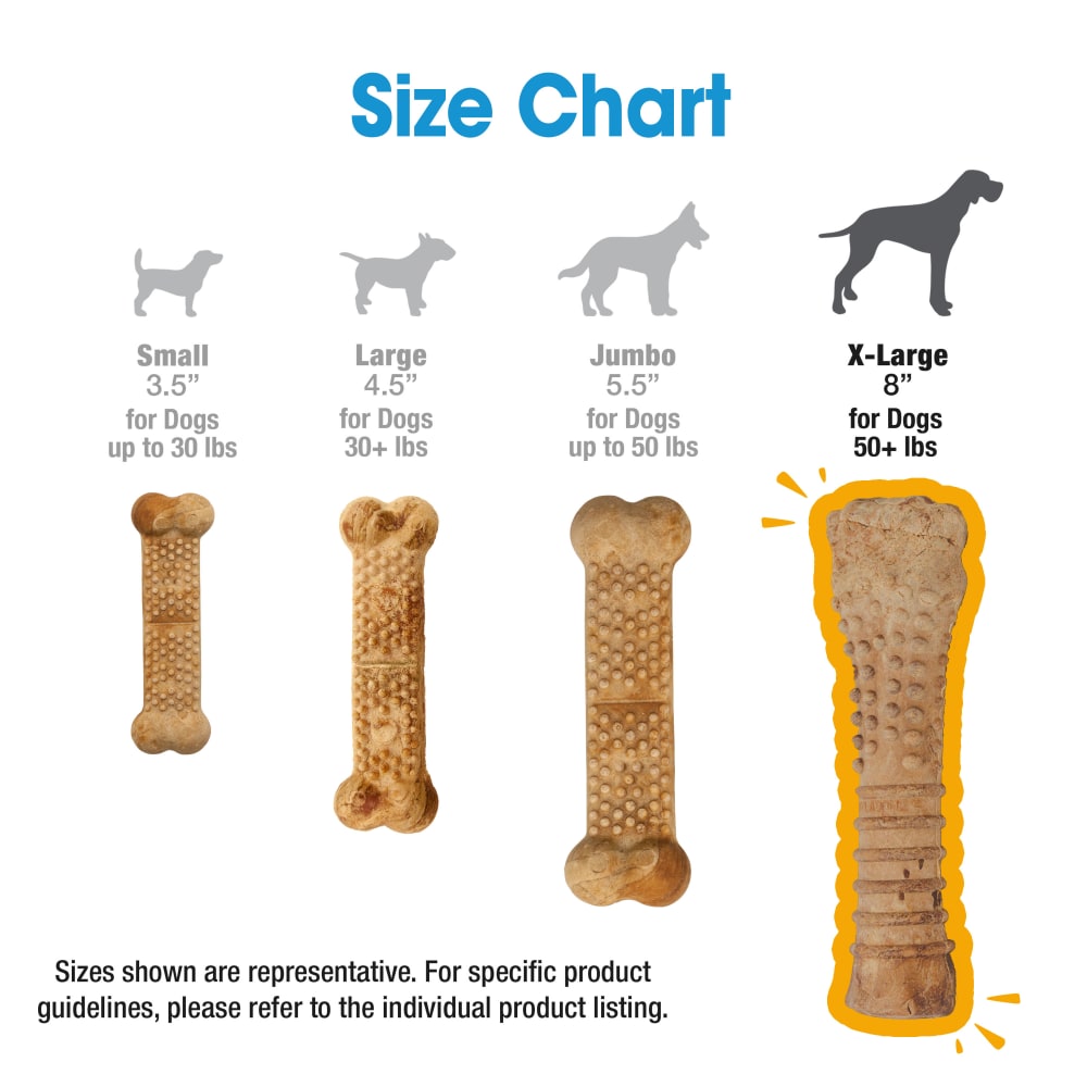 Nylabone Nubz Peanut Butter 2-Count Grande – Edible Peanut Butter Dog Treat Chews UAE