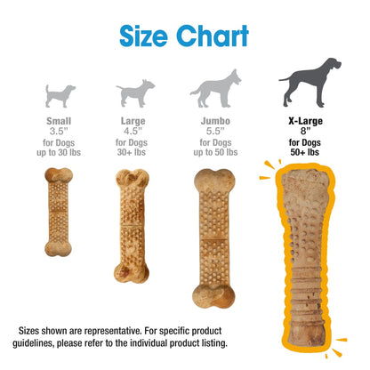 Nylabone Nubz Peanut Butter 2-Count Grande – Edible Peanut Butter Dog Treat Chews UAE