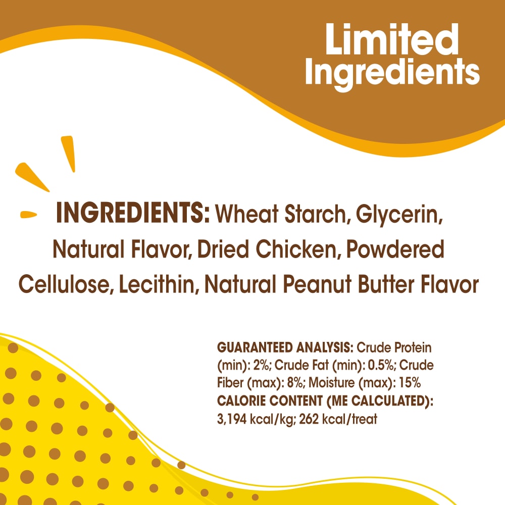 Nylabone Nubz Peanut Butter 2-Count Grande – Edible Peanut Butter Dog Treat Chews UAE