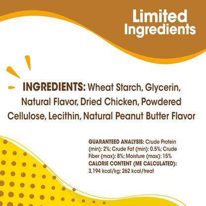 Nylabone Nubz Peanut Butter 2-Count Grande – Edible Peanut Butter Dog Treat Chews UAE