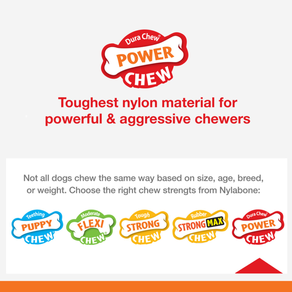 Nylabone Power Chew Barbell Peanut Butter Giant/Souper – Barbell-Shaped Nylon Chew for XL Dogs UAE