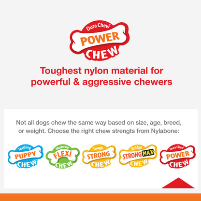 Nylabone Power Chew Barbell Peanut Butter Giant/Souper – Barbell-Shaped Nylon Chew for XL Dogs UAE