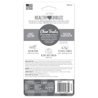 Nylabone Healthy Edibles Longer Lasting Roast Beef 2-Count Wolf – Large Dog Beef Treat UAE