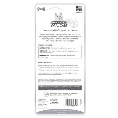 Nylabone Advanced Oral Care Cat Dental Kit – Cat Toothbrush & Toothpaste Set UAE