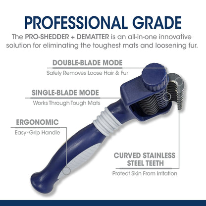 Four Paws Magic Coat Professional Series 2-In-1 Quick Shed Dematter Tool One Size