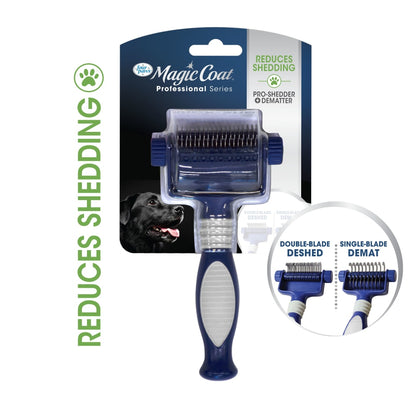 Four Paws Magic Coat Professional Series 2-In-1 Quick Shed Dematter Tool One Size