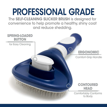 Four Paws Magic Coat Professional Series Self Cleaning Slicker Large One Size