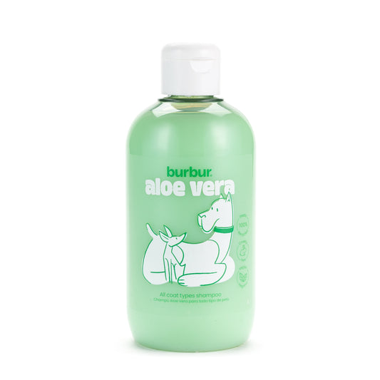 Burbur Dog and Cat Aloe Vera All Coat Types Shampoo (400 ml) - Made in Spain