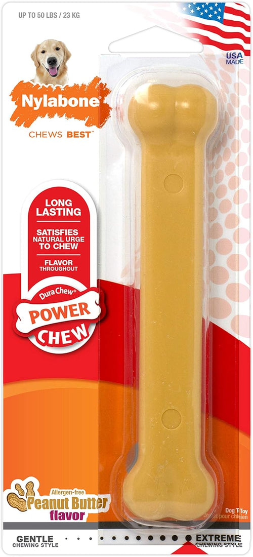 Nylabone Dura Chew Peanut Butter Giant – Long-Lasting Nylon Chew Bone for Large Dogs UAE