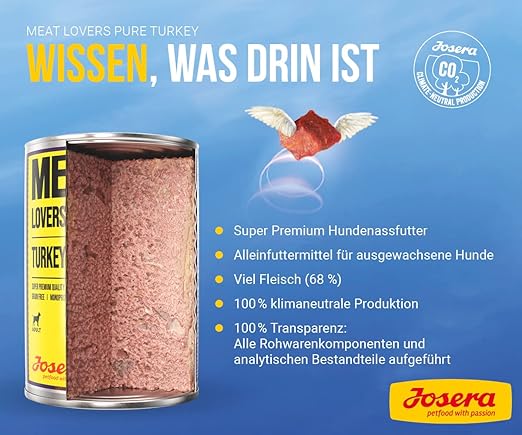 Josera Meat Lovers Pure Turkey Dog Wet Food 400g