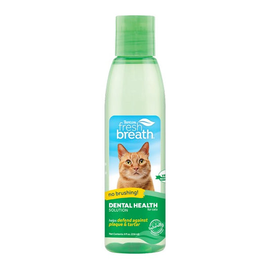 TropiClean Fresh Breath Dental Health Solution for Cats, 8oz