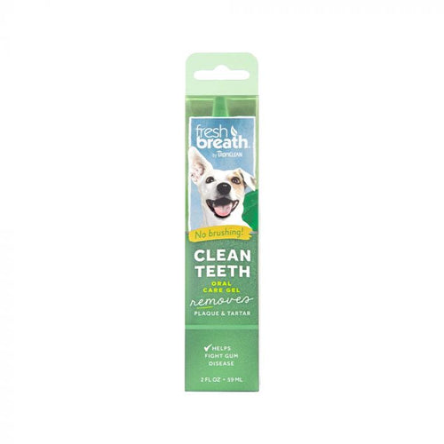 TropiClean Fresh Breath No Brushing Clean Teeth Dental & Oral Care Gel for Dogs, 2oz