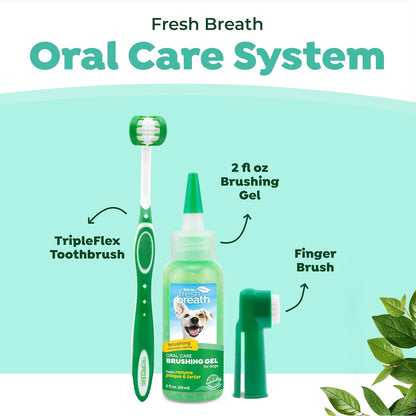TropiClean Fresh Breath Oral Care Kit for Small and Medium Dogs