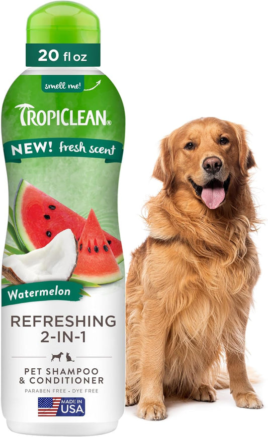 TropiClean Watermelon Refreshing 2-in-1 Pet Shampoo & Conditioner