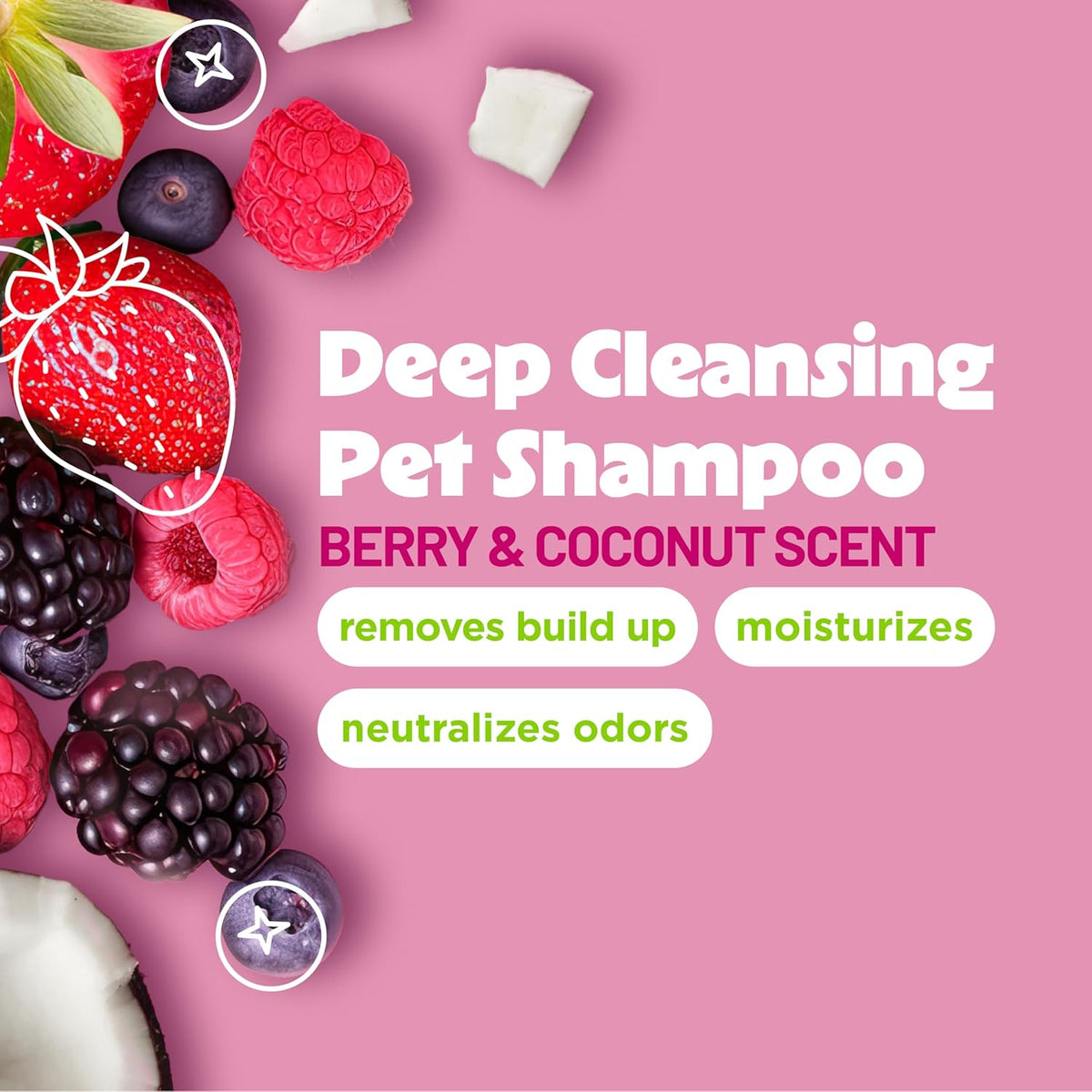 TropiClean Berry & Coconut Deep Cleansing Shampoo for Cats and Kittens, 12oz
