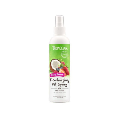 TropiClean Berry Breeze Deodorizing Spray for Pets, 8oz