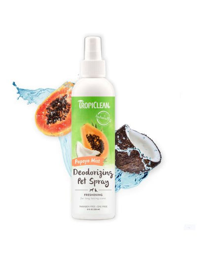 TropiClean Papaya Mist Deodorizing Spray for Pets, 8oz