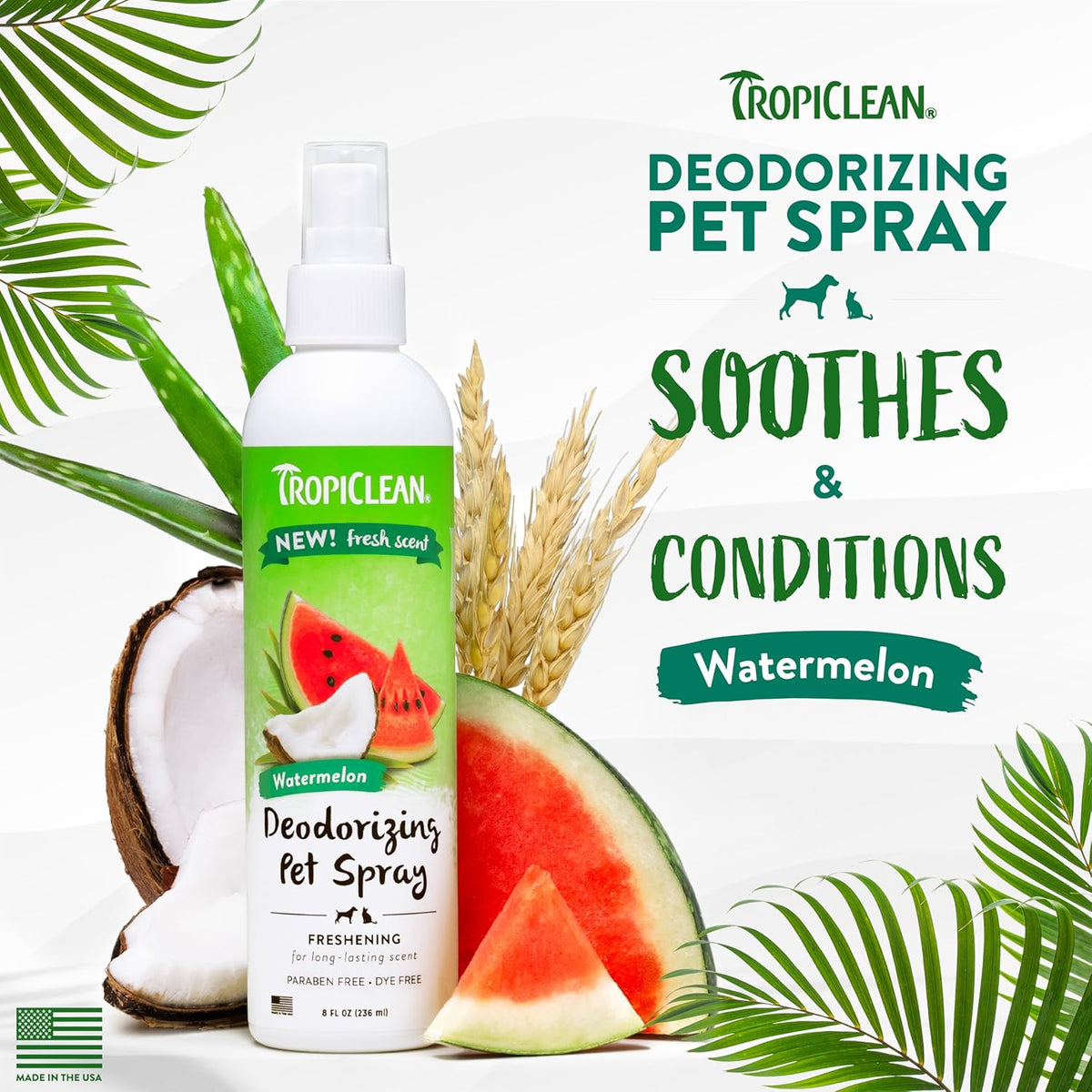 TropiClean Watermelon Deodorizing Pet Spray