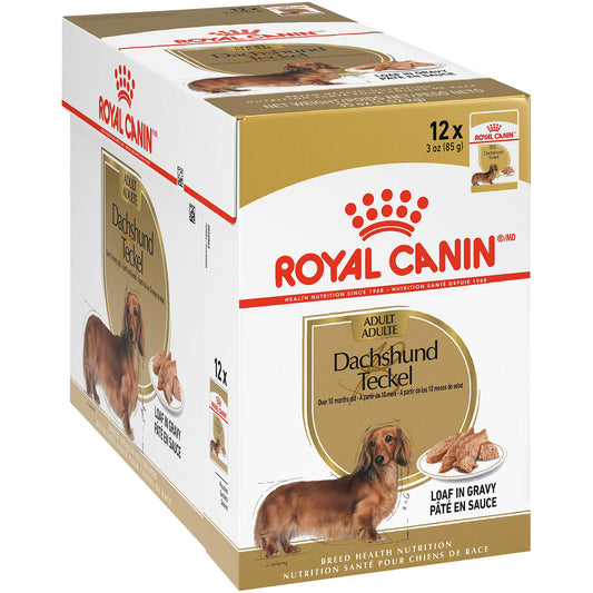 Royal Canin Breed Health Nutrition Dachshund Adult (Wet Food - Pouches) Pack of 12