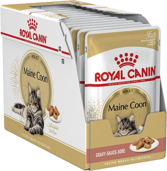Royal Canin Feline Breed Nutrition Maine Coon (WET FOOD - Pouches) Pack of 12