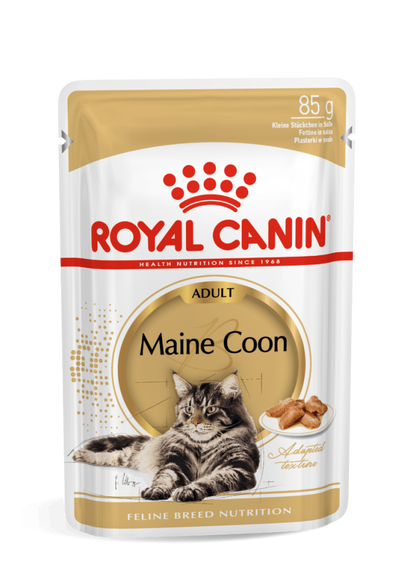 Royal Canin Feline Breed Nutrition Maine Coon (WET FOOD - Pouches) Pack of 12