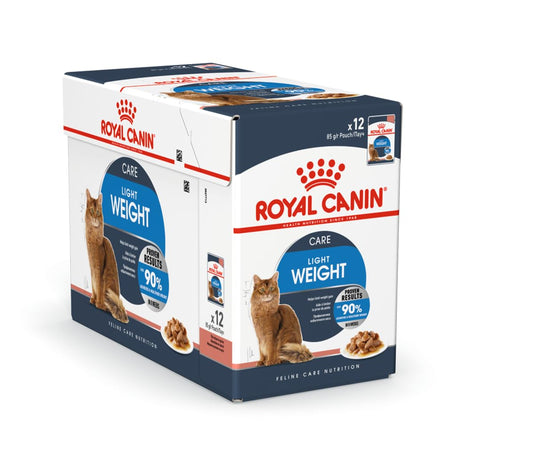 Royal Canin Feline Care Nutrition Light Weight Care Gravy (WET FOOD - POUCHES) Pack of 12