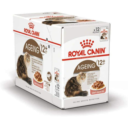 Royal Canin Feline Health Nutrition Ageing +12 Gravy (WET FOOD - Pouches) Pack of 12