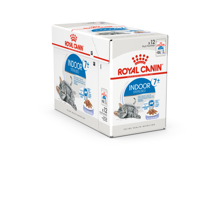 Royal Canin Feline Health Nutrition Indoor 7+ Sterilised Gravy(WET FOOD - Pouches) Pack of 12