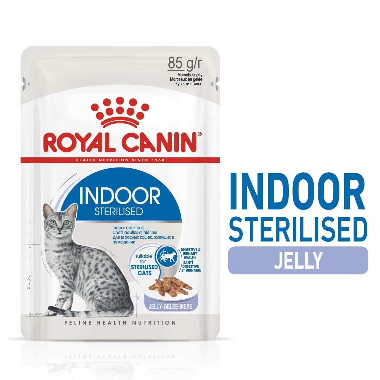 Royal Canin Feline Health Nutrition Indoor Sterilised Jelly - 85g (WET FOOD - Pouches)Pack OF 12