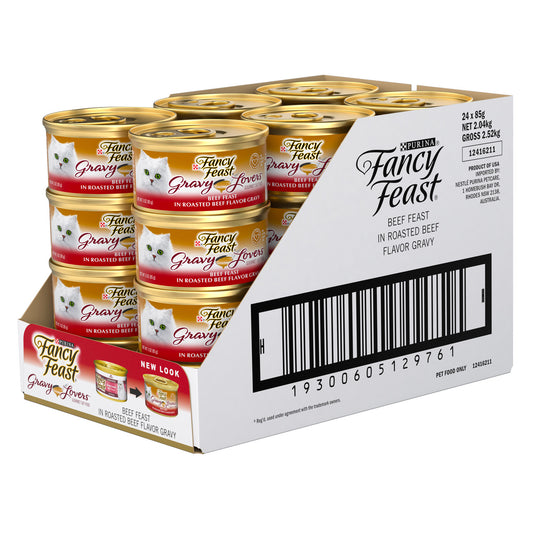 Purina Fancy Feast Gravy Lover Cat Wet Food Beef 85g