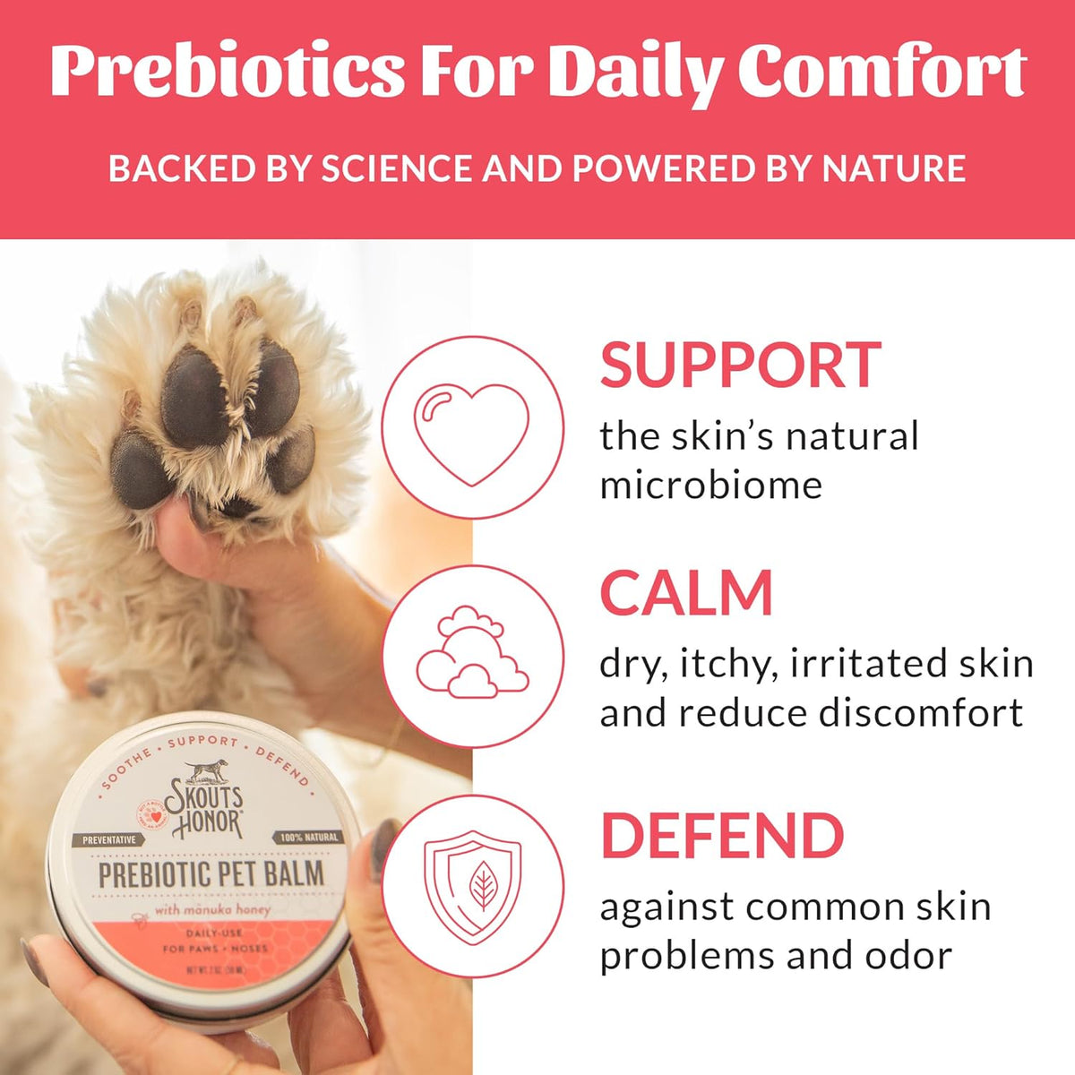 Skouts Honor Prebiotic Pet Balm 60Ml/2OZ Pet Essentials & Wellness