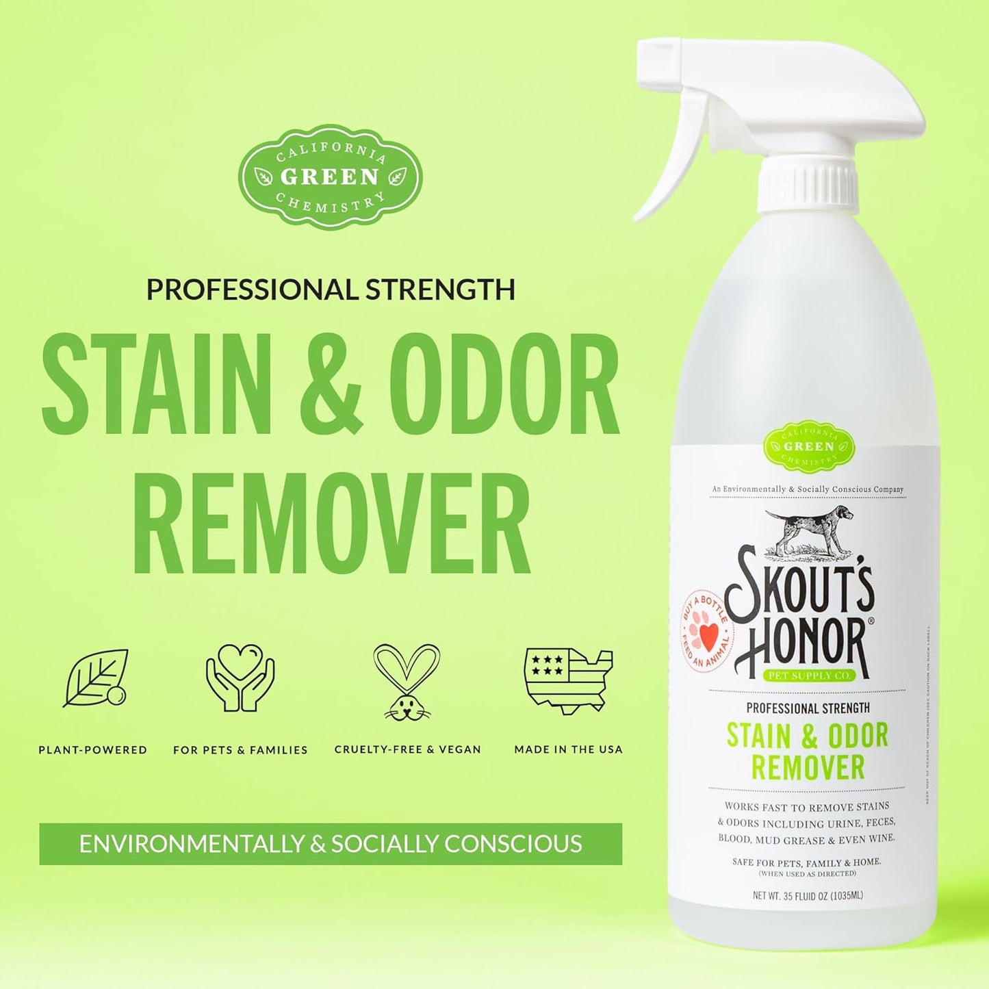 Skouts Honor Stain & Odor Remover 1 Liter Pet Essentials