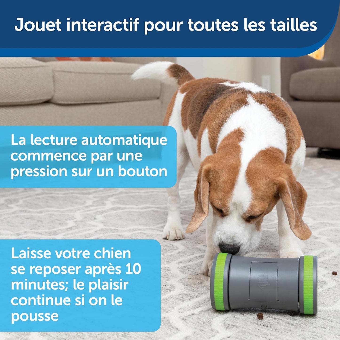 Pet Safe Kibble Chase Roaming Treat Dispenser Electronic Dog Toys