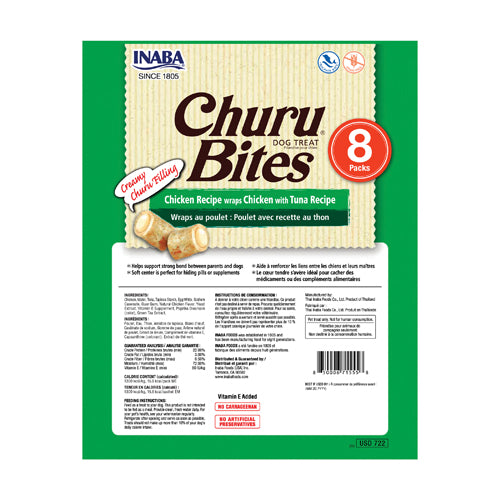 Inaba Churu Chicken Recipe Wraps Chicken With Tuna Recipe 96G/8 Packs Per Pack - Pack Of 12
