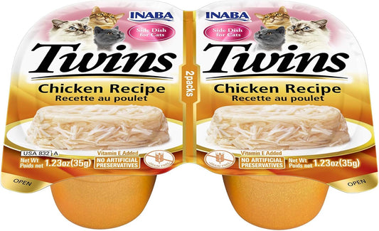 Inaba Chicken Recipe - Twins Cup Cat Treats 70G - Pack Of 12