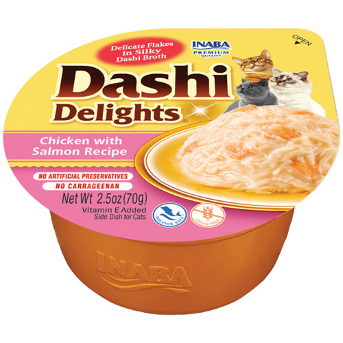 Inaba Cup Dashi Delights Chicken With Salmon - 70G - Pack Of 12
