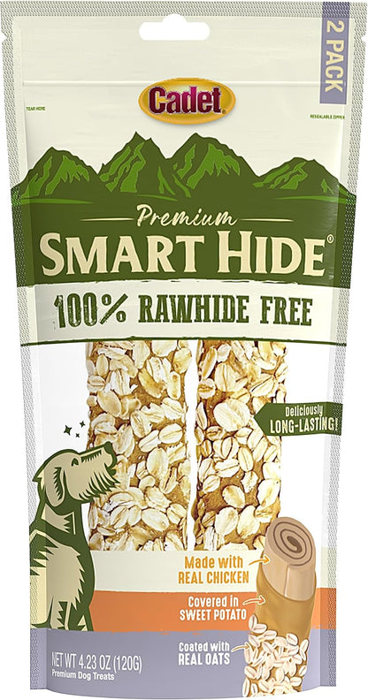 Cadet 2 pk. Smart Hide Rawhide Free Oats w/ Display Dog Treats & Chews