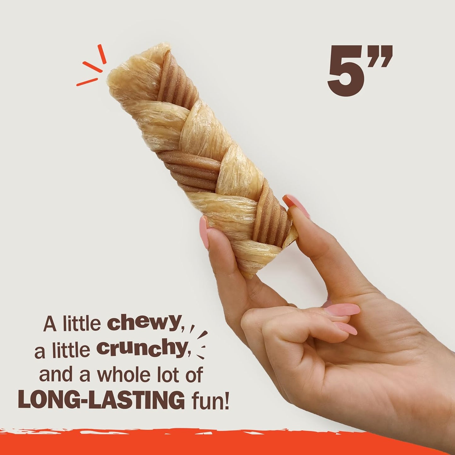 Cadet 3 pk Medium Chewy N Crunchy Braids Dog Treats & Chews