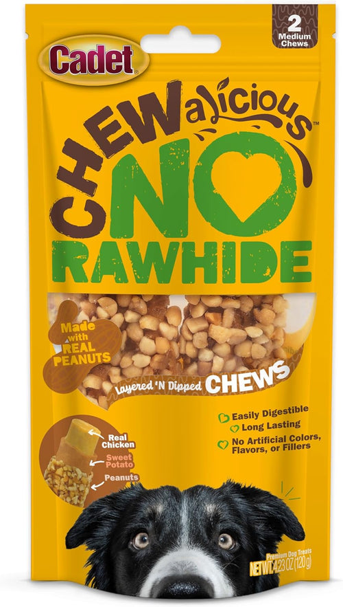 Cadet 2 pk Chewalicious® Layered N Dipped Chews - Peanuts Dog Treats & Chews