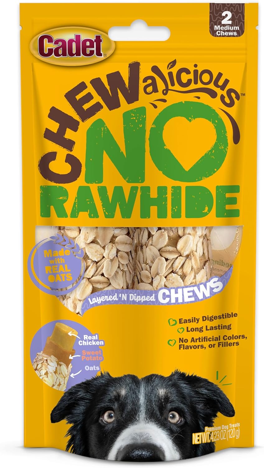 Cadet 2 pk Chewalicious® Layered N Dipped Chews - Oats Dog Treats & Chews