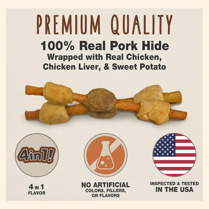 Cadet Pork Hide Shish Kabobs 18pk Dog Treats & Chews